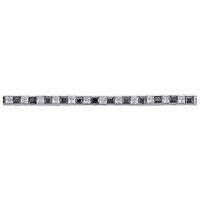 Jewelco London Women's Silver Black Princess Cut CZ Eternity Tennis Bracelet 4mm - GVB103-BLA in White
