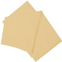 Belledorm Easy Care 200 Thread Count Cotton Polyester Percale Flat Sheet in Yellow | Size: King