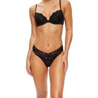 Ann Summers Women's Sexy Lace 3 Pack Thong in Black | Size: 20