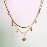 Luxe Tones Women's Cleopatra 18k Gold Plated Necklace