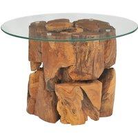 Berkfield Home Coffee Table Solid Teak Driftwood 60 cm in Brown