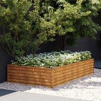 Berkfield Home Garden Raised Bed 195x100x36 cm Corten Steel in Brown | Size: 195 x 100 x 36 cm