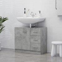 Berkfield Home Sink Cabinet Concrete Grey 63x30x54 cm Engineered Wood | Size: 63 x 30 x 54 cm