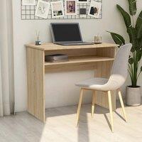 Berkfield Home Desk Sonoma Oak 90x50x74 cm Engineered Wood in Brown | Size: 90 x 50 x 74 cm