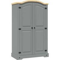 Berkfield Home Wardrobe Mexican Pine Corona Range 2 Doors Grey