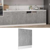 Berkfield Home Dishwasher Panel Concrete Grey 59.5x3x67 cm Engineered Wood
