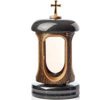 Novecrafto Large Granite Memorial Lantern Funeral Cemetery Grave Ornaments in Gold