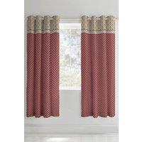 Catherine Lansfield 'Kashmir' Paisley Lined Eyelet Curtains in Nude | Size: 168 cm width x 183 cm drop