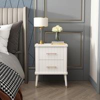 Cabinet Bits Cozzano 2 Drawer Bedside Table in White