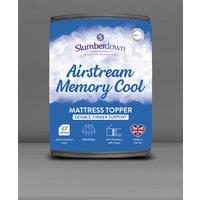 Slumberdown Airstream Memory Cool Mattress Topper in White | Size: Double