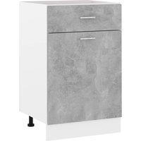 Berkfield Home Drawer Bottom Cabinet Concrete Grey 50x46x81.5 cm Engineered Wood