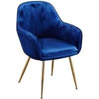 netfurniture Lourd Chair Royal Blue Gold Legs Pack Of 2