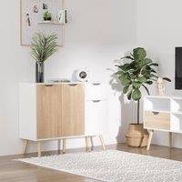 HOMCOM Cabinet Sideboard with Drawer Bedroom, Living Room, Home Office in Natural