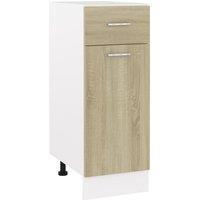 Berkfield Home Drawer Bottom Cabinet Sonoma Oak 30x46x81.5 cm Engineered Wood in Brown