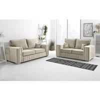 Sofa World Layla 3+2 Fullback Sofas in Cream