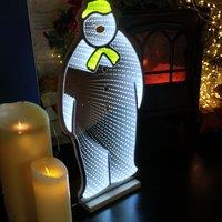 Samuel Alexander 60cm LED The Snowman Infinity Christmas Decoration with Wooden Base