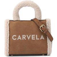 Carvela Women's 'Frame Micro Fur' Bag in Tan