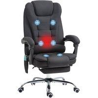 VINSETTO High Back Vibration Massage Office Chair with Heat Footrest Black