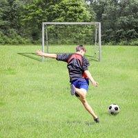 SPORTNOW Football Goal, Simple Set Up Football Training Net in Light Grey