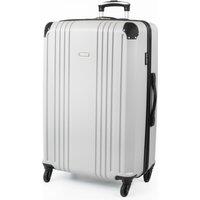 Gino Ferrari Business Travel Hard Shell Suitcase - Lightweight Cabin & Hold Luggage in Silver | Size: Medium