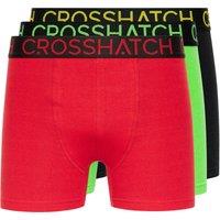 Crosshatch Men's Highlighter Boxers 3 Pack in Green | Size: Large