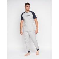 Duck&Cover Men's Vianney Loungewear Set in Grey | Size: XL