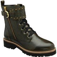 Lotus Women's 'Foster' Leather Ankle Boots in Khaki | Size: 4