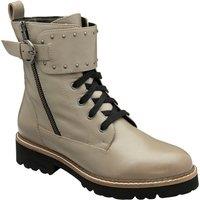 Lotus Women's 'Foster' Leather Ankle Boots in Beige | Size: 7