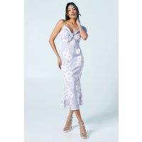 Oasis Women's Lavender Posy Strappy Tie Detail Bridesmaid Dress | Size: 12