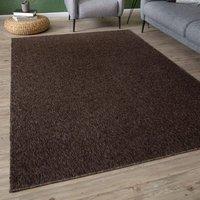 THE RUGS Flex Collection Solid Design Low Pile Extra Large Living Room Rug in Brown | Size: 160 cm x 230 cm