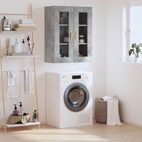 Berkfield Home Wall Mounted Cabinet Concrete Grey 69.5x34x90 cm