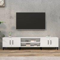 Berkfield Home TV Cabinet High Gloss White 180x31.5x40 cm Engineered Wood