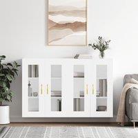 Berkfield Home Wall Mounted Cabinets 2 pcs White Engineered Wood