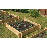 Primrose Chamberlain Rectangular Wooden Raised Grow Bed 155 x 80 x 20cm in Beige | Size: 155 x 80 x 20 cm