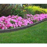 Primrose Roman Stone Effect Rubber Garden Edging Brick Design in Grey | Size: 2 Pack