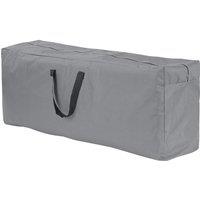 mysmartbuy Garden Cushion & Seat Pad Storage Bag - Heavy-Duty Polyester Organiser with Carry Handles & Zip Closure - H50 x W120 x D34cm in Grey