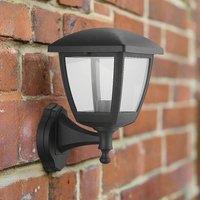 CGC Lighting Large Black Outdoor Wall Lantern Light with Clear Diffuser IP44 Polycarbonate Coastal