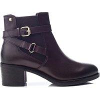 Moda In Pelle Women's 'Libres' Leather Heeled Boots in Dark Brown | Size: 7