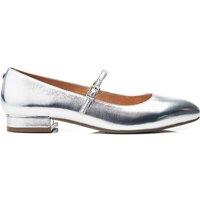 Moda In Pelle Women's 'Florentin' Leather Loafers in Silver | Size: 5