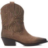 Moda In Pelle Women's 'Okes' Alcantara Ankle Boots in Taupe | Size: 4