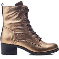 Moda In Pelle Women's 'Bezzie' Metallic Leather Ankle Boots in Gold | Size: 6