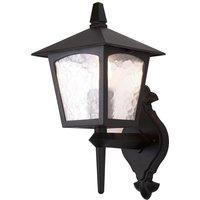 Netlighting York 1 Light Outdoor Wall Lantern Light Black IP43 E27