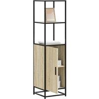 Berkfield Home Highboard Sonoma Oak 35.5x35x139 cm Engineered Wood & Metal in Brown