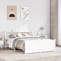 Berkfield Home Bed Frame with Headboard without Mattress White 160x200 cm