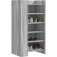 Berkfield Home Shoe Cabinet Grey Sonoma 52x37.5x100 cm Engineered Wood