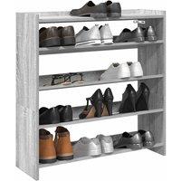 Berkfield Home Shoe Rack Grey Sonoma 80x25x81 cm Engineered Wood | Size: 80 x 25 x 81 cm