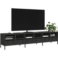Berkfield Home TV Cabinet Black 202x39x43.5 cm Cold-rolled Steel