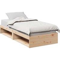 Berkfield Home Day Bed without Mattress 75x190 cm Solid Wood Pine in Brown