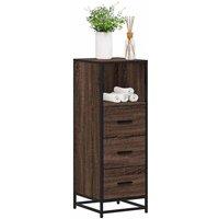 Berkfield Home Bathroom Cabinet Brown Oak 35x37.5x100 cm Engineered Wood