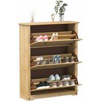 Shoe Cabinet Corona 99x32x124.5 cm Solid Wood Pine